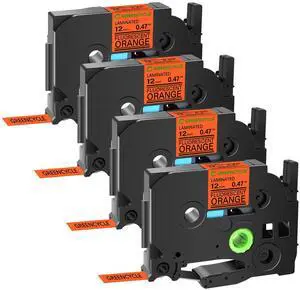 GREENCYCLE Compatible for Brother P-Touch Label Tape TZe-B21 9mm 0.35" Laminated Fluorescent Orange TZeB21 TZ-B21 TZe TZ 3/8 inch Black on Orange Label Tape, 4 Pack GREENCYCLE Compatible for Brother P-Touch Label Tape TZe-B21 9mm 0.35" Laminated Fluorescent Orange TZeB21 TZ-B21 TZe TZ 3/8 inch Black on Orange Label Tape, 4 Pack