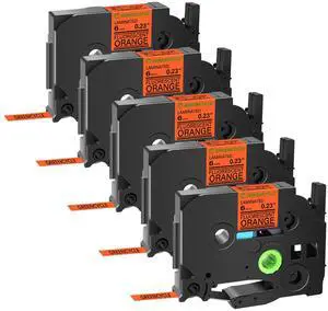 GREENCYCLE Compatible for Brother P-Touch Label Tape TZe-B41 18mm 0.7" Laminated Fluorescent Orange TZeB41 TZ-B41 TZe TZ 3/4 inch Black on Orange Label Tape, 5 Pack GREENCYCLE Compatible for Brother P-Touch Label Tape TZe-B41 18mm 0.7" Laminated Fluorescent Orange TZeB41 TZ-B41 TZe TZ 3/4 inch Black on Orange Label Tape, 5 Pack