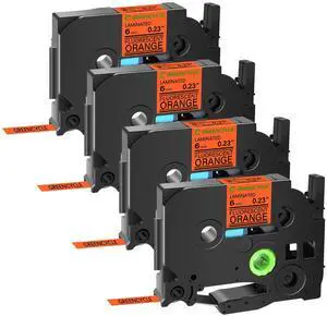 GREENCYCLE Compatible for Brother P-Touch Label Tape TZe-B41 18mm 0.7" Laminated Fluorescent Orange TZeB41 TZ-B41 TZe TZ 3/4 inch Black on Orange Label Tape, 4 Pack GREENCYCLE Compatible for Brother P-Touch Label Tape TZe-B41 18mm 0.7" Laminated Fluorescent Orange TZeB41 TZ-B41 TZe TZ 3/4 inch Black on Orange Label Tape, 4 Pack