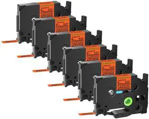 GREENCYCLE Compatible for Brother P-Touch Label Tape TZe-B41 18mm 0.7" Laminated Fluorescent Orange TZeB41 TZ-B41 TZe TZ 3/4 inch Black on Orange Label Tape, 6 Pack GREENCYCLE Compatible for Brother P-Touch Label Tape TZe-B41 18mm 0.7" Laminated Fluorescent Orange TZeB41 TZ-B41 TZe TZ 3/4 inch Black on Orange Label Tape, 6 Pack