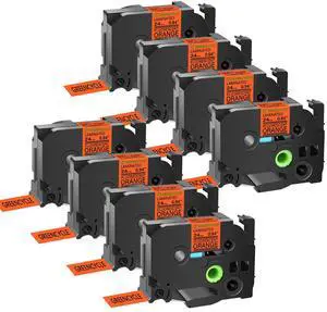 GREENCYCLE Compatible for Brother P-Touch Label Tape TZe-B51 24mm 0.94" Laminated Fluorescent Orange TZeB51 TZ-B51 TZe TZ 1 inch Black on Orange Label Tape, 8 Pack GREENCYCLE Compatible for Brother P-Touch Label Tape TZe-B51 24mm 0.94" Laminated Fluorescent Orange TZeB51 TZ-B51 TZe TZ 1 inch Black on Orange Label Tape, 8 Pack