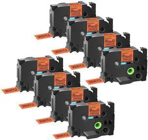 GREENCYCLE Compatible for Brother P-Touch Label Tape TZe-B61 36mm 1.4" Laminated Fluorescent Orange TZeB51 TZ-B61 TZe TZ 1-1/2 inch Black on Orange Label Tape, 8 Pack GREENCYCLE Compatible for Brother P-Touch Label Tape TZe-B61 36mm 1.4" Laminated Fluorescent Orange TZeB51 TZ-B61 TZe TZ 1-1/2 inch Black on Orange Label Tape, 8 Pack