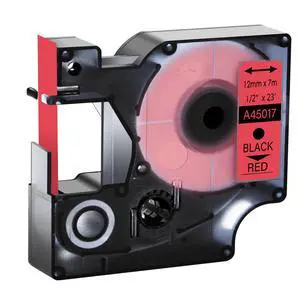 GREENCYCLE Compatible for DYMO D1 Label Maker Refill 45017 S0720570 Black on Red, 1/2 Inch x 23 Ft for DYMO LabelManager 160 280 210D 360D 420P Wireless PnP 220P 260P 500TS 450DUO GREENCYCLE Compatible for DYMO D1 Label Maker Refill 45017 S0720570 Black on Red, 1/2 Inch x 23 Ft for DYMO LabelManager 160 280 210D 360D 420P Wireless PnP 220P 260P 500TS 450DUO