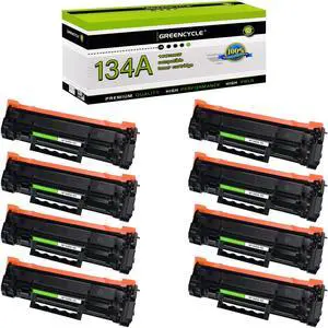 GREENCYCLE 8PK Black Toner Cartridge Replacement Compatible for HP 134A W1340A (No Chip) Laser Jet M209dw MFP M234dw M234sdn Printer