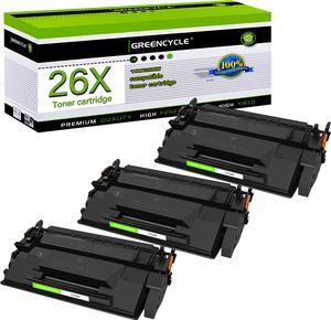 GREENCYCLE High-yield Compatible Toner Cartridge Replacement for HP 26X CF226X 26A CF226A work with Laser Jet Pro MFP M402n M402d M402dw MFP M426fdw MFP M426fdn Printer (Black, 3-Pack)