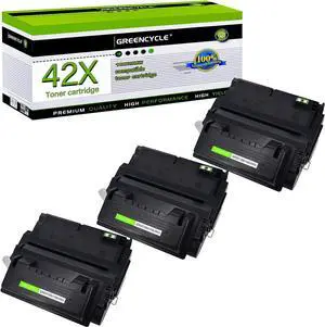 GREENCYCLE High-yield Compatible Toner Cartridge Replacement for HP 42X Q5942X 42A Q5942A work with Laser Jet 4250 4250n 4250tn 4250dtn 4350 4350n 4350tn 4350dtn Printer (Black, 3-Pack)