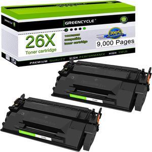 GREENCYCLE High-yield Compatible Toner Cartridge Replacement for HP 26X CF226X 26A CF226A work with Laser Jet Pro MFP M402n M402d M402dw MFP M426fdw MFP M426fdn Printer (Black, 2-Pack)