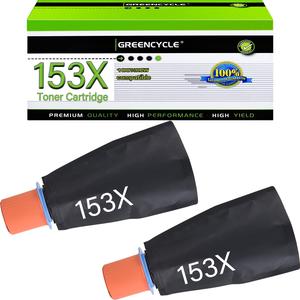 greencycle 153X Compatible Black Toner Reload Kit Replacement for HP W1530X for Laserjet Tank 2504dw, Laserjet Tank MFP 2604sdw 1504 1504w 2504 1604 1604w 2604 2604dw 2606 2606dw (2PC)