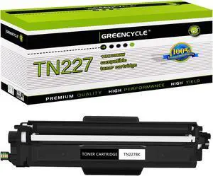 greencycle TN227 Compatible Black Toner Cartridge Replacement for Brother TN-227 TN227BK to use with HL-L3290CDW HL-L3210CW MFC-L3750CDW MFC-L3710CW DCP-L3550CDW Printer (Black, 1-Pack)