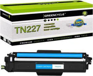 greencycle TN227 Cyan 1 Pack Compatible Toner Cartridge Replacement for Brother TN-227 TN223 TN227C to use with HL-L3290CDW MFC-L3710CW HL-L3210CW MFC-L3750CDW DCP-L3550CDW Printer-High Yield