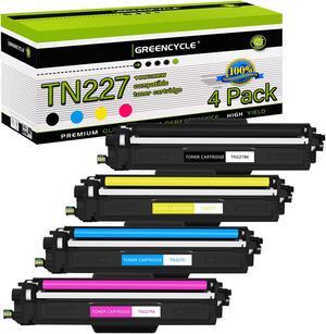 GREENCYCLE 4 PK TN227 Compatible Toner Cartridge Replacement for Brother TN-227 TN223 to use with HL-L3290CDW HL-L3210CW MFC-L3750CDW MFC-L3710CW printer (1 Black,1 Cyan,1 Yellow,1 Magenta)