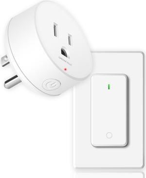 Wireless Wall Switch Remote Control Outlet,GreenCyle Remote Control Outlet Plug Switch,15A/1500W,TUV List,No Wiring Needed,300ft RF Range,for Lamp,Fans,Household Appliances