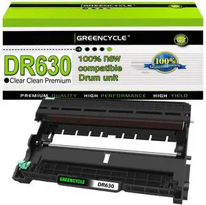 GREENCYCLE Compatible Drum Unit Replacement for Brother DR630 DR-630 Use for MFC-L2700DW HL-L2300D DCP-L2540DW (Black, 1-Pack)