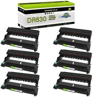GREENCYCLE Drum Unit Compatible for Brother DR-630 DR630 use in HL-L2300D DCP-L2520DW MFC-L2680W Printer (Black, 6 Pack)