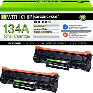 Greencycle W1340A Toner Cartridge With CHIP Compatible Replacement for Hp 134A W1340A Black Cartridge Laser jet M209dw MFP M234dw M234sdn M234sdw(2Pk,with chip)