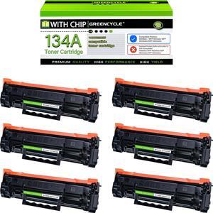 Greencycle W1340A Toner Cartridge With CHIP Compatible Replacement for Hp 134A W1340A Black Cartridge Laser jet M209dw MFP M234dw M234sdn M234sdw(6Pk,with chip)