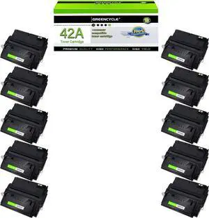 greencycle Q5942A Compatible Toner Cartridge Replacement for HP 42A Q5942A Black Cartridge Laserjet 4200 4240 4250 4250TN 4250N 4250DTN 4300 4350 4345MFP 4350N 4350TN 4350DTN Series Printers (10Pk)