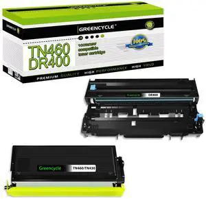 greencycle TN460 Toner Cartridge and DR400 Drum Unit Replacement Set Compatible for Brother DCP-1200 HL-1240 MFC-8300 MFC-9750 MFC-9800 Intellifax 4100 4750 5750 Printer (1 Toner, 1 Drum)