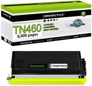 greencycle Compatible Toner Cartridge Replacement for Brother TN-460 TN570 TN560 Work with Intellifax 4100e 4750e HL-1240 DCP-1200 MFC-1260 MFC-2500 Printer (Black 1 Pack)