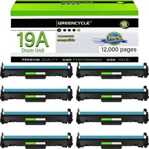 greencycle 19A Compatible Replacement for HP 19A Drum Unit CF219A Drum Kit use for Laser jet Pro M130fw M130nw M130fn M130a M102w M102a Printer (Black, 8-Pack)