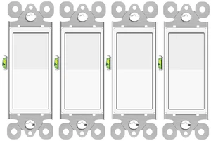 Greencycle 2PK Single Pole Rocker Light Switch,Paddle Light Switch 15 Amp,Sp Switches White,120V-277V AC,On/Off Wall Switches, Residential/Commercial Grade,Home & Office,UL/CUL 4pcs Greencycle 2PK Single Pole Rocker Light Switch,Paddle Light Switch 15 Amp,Sp Switches White,120V-277V AC,On/Off Wall Switches, Residential/Commercial Grade,Home & Office,UL/CUL 4pcs