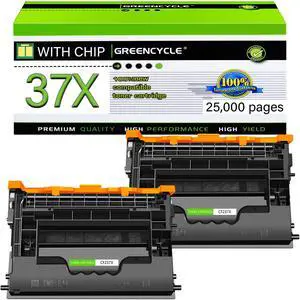 greencycle CF237X Compatible Toner Cartridge Replacement for HP 37X CF237X 37A CF237A Black Cartridge Enterprise M608 M609 M608n M608dn M608x M609x MFP M631 M632 M633 Printer (2Pk) greencycle CF237X Compatible Toner Cartridge Replacement for HP 37X CF237X 37A CF237A Black Cartridge Enterprise M608 M609 M608n M608dn M608x M609x MFP M631 M632 M633 Printer (2Pk)