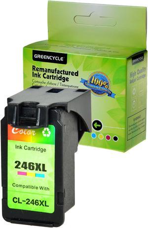 GREENCYCLE 1PK High Yield CL-246XL Color Ink Cartridge for Canon PIXMA MG MX Printer(With Chip, Show Ink Level)