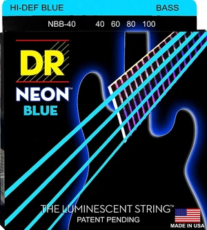 DR Strings Hi-Def NEON Blue Coated Lite 4-String Bass Strings (40-100) DR Strings Hi-Def NEON Blue Coated Lite 4-String Bass Strings (40-100)