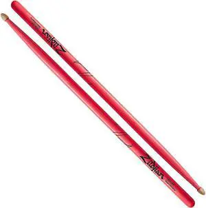 Zildjian Acorn Tip Neon Pink Drumsticks 5A Wood Tip