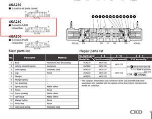CKD 4KA240-06-L-DC24V/  Magnetic Valve Pneumatic Valve New