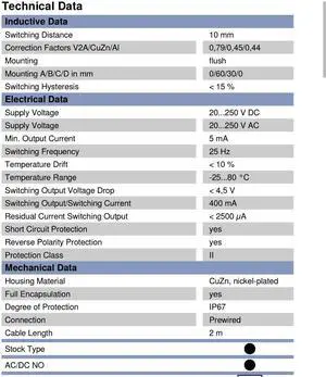 Wenglor Proximity Switch IX100BM80KB PNP New