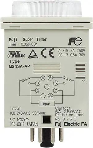FUJI MS4SA-AP Time Relay 100-240V AC New 1PCS