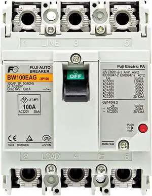 FUJI BW100EAGThree-phase Circuit Breaker 75A New 1PCS