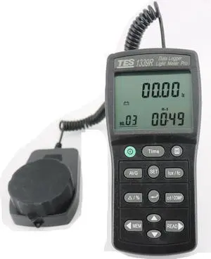 TES-1339R Data Logger Light Meter Tester 0.01 to 999900 Lux PC Data Record