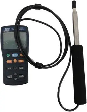 TES-1340 Digital Anemometer Air Wind Flow Meter Tester,Hot-Wire Anemometer