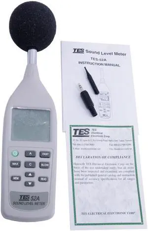 TES-52A Digital Sound Level Mete 26dB to 130dB 31.5 Hz to 8KHz 0.1dB Resolution
