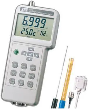 TES-1380K Digital PH / ORP Temperature Meter RS-232 Interface