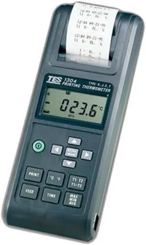 TES-1304 Printing Thermometer Type K.J.E.T. Thermocouple Input 0?~50?
