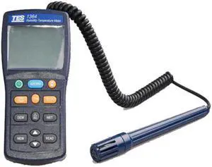 TES-1364 Datalogging Humidity / Temperature Meter  Dual LCD Display Bargraph