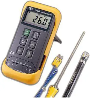 TES-1306  K/J Type  Thermometer New