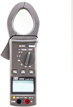 TES-3040 Clamp Meter Digital LCD DATA Hold Mode Resistance 600V CAT III New