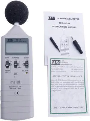 TES-1351B Digital Sound Level Meter Noise Meter Frequency Range 31.5Hz to 8KHz