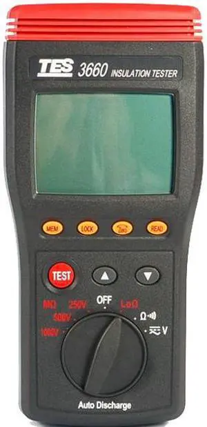 TES-3660 Autoranging Insulation Resistance Tester Meter New