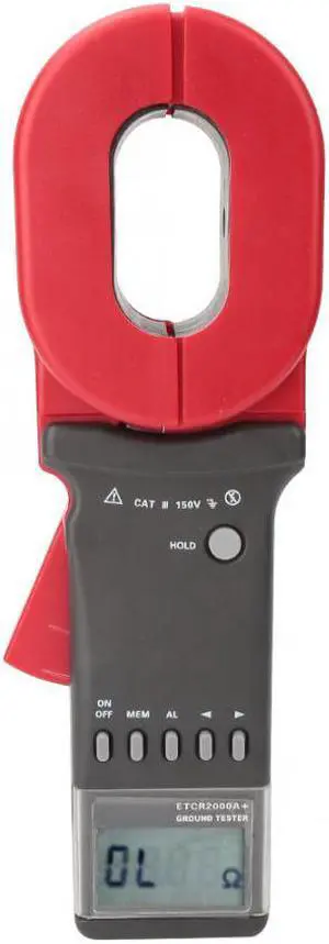 ETCR2000A+ Digital Clamp On Ground Earth Resistance Tester Meter 1-199O Y