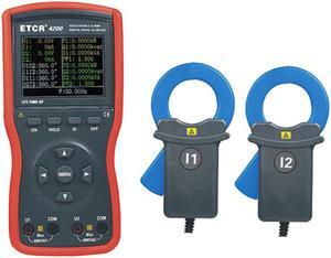 ETCR4200 Double Clamp Phase Meter Tester F40MM 0~500V 0~20A Digital