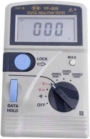 TENMARS YF-509 Insulation Tester 250V/500V/1000V 0.1MO to 2000MO