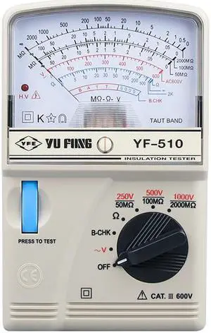 TENMARS YF-510 Pointer Type High Resistance Meter Insulation Tester 0~600V