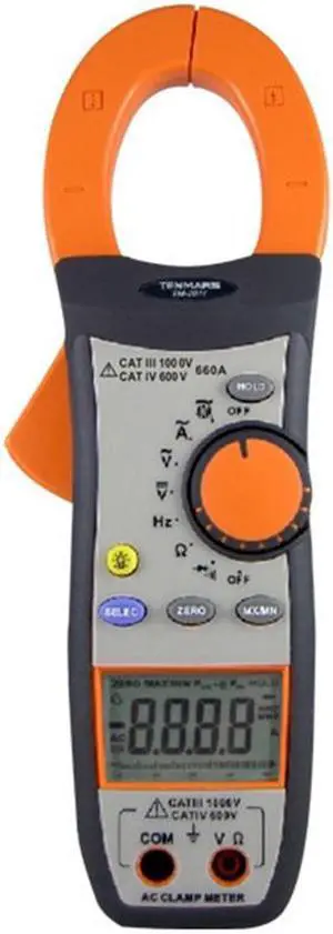 TENTARS TM-2011 AC Clamp Meter 3-3/4 digit LCD backlit display and bargraph