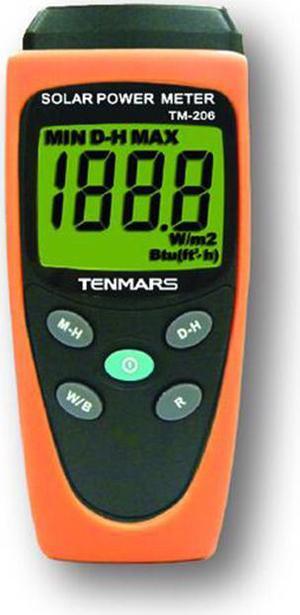 TENMARS TM-206 Ambient Weather Solar Power Radiation Meter (Pyranometer)