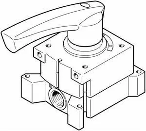FESTO VHER-H-B43U-G14 3515108 Hand Lever Valve New
